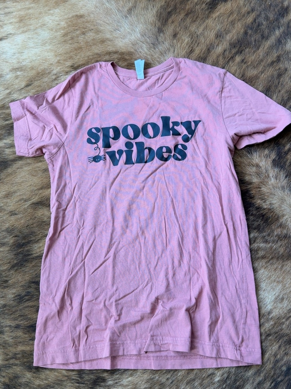 Bella Canvas Pink "Spooky Vibes" Short Sleeve Tee